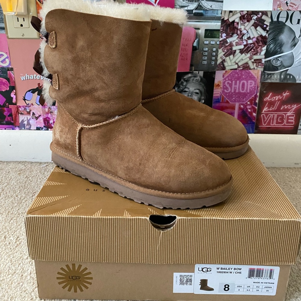 Authetic UGG Bailey bow boots